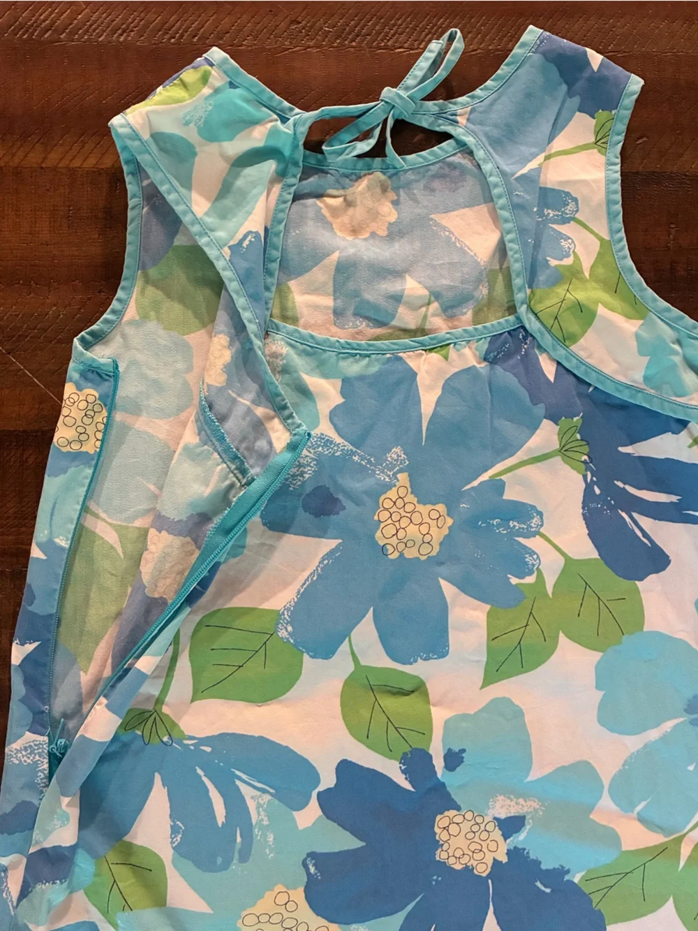 Gymboree Blue and Green Floral Sleeveless Dress